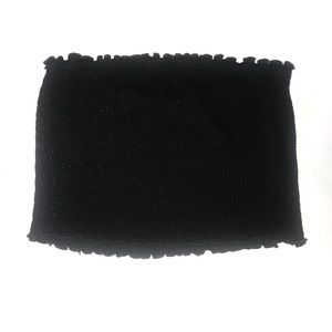 Ribbed black tube top